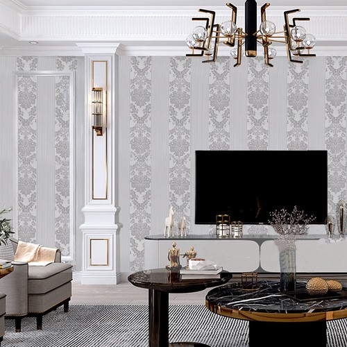 Luxury silver grey embossed - silver,