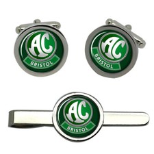 AC Bristol Badge Cufflinks and Tie Clip Set