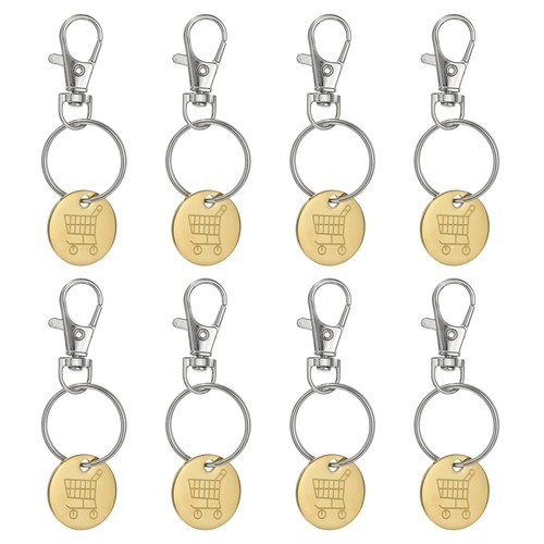 8pcs shopping trolley token - shopping,