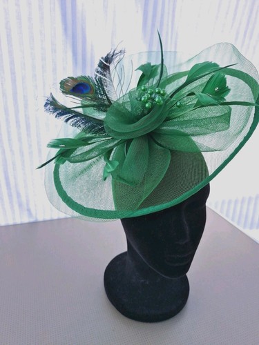 Green peacock feather - green,