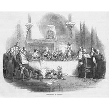 SURREY King Louis Philippe at Claremont House - Antique Print 1848