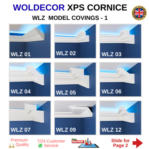 Coving cornice moulding - cornice, led