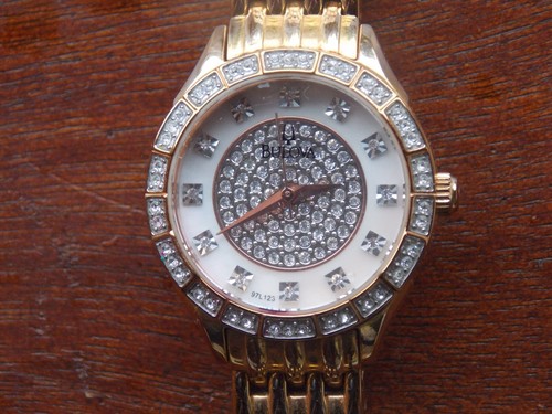 Ladies bulova gem set - ladies, watch