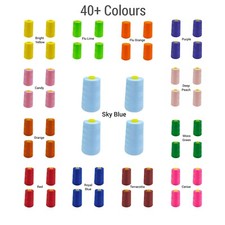 4X5000 YARD SEWING THREAD TKT120  SPUN POLYESTER INDUSTRIAL OVERLOCKING 40+ COLS