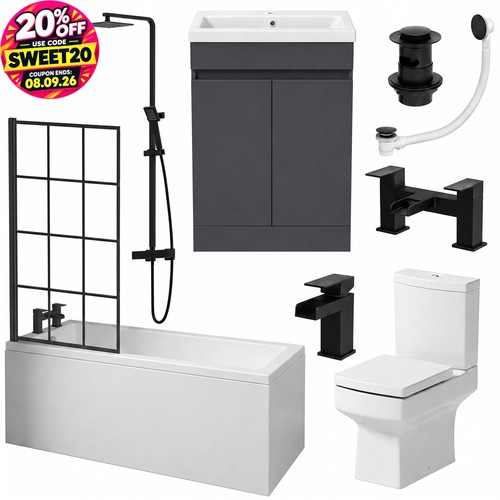 Complete square bathroom - complete, suite
