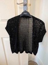 Black Sequin Bolero Size 10