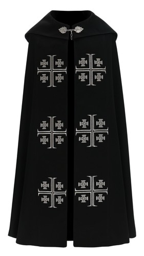 Black silver gothic cope - black/silver, with