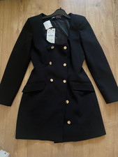 zara black blazer style dress