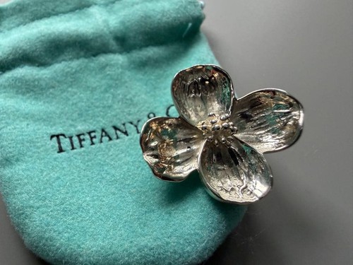 Tiffany flower silver brooch - tiffany,