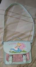 Children's Blue & Pink Glitter Disney Alice in Wonderland Satchel Shoulder Bag