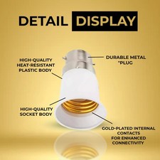 2x B22 to E27 Adapter