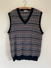 Margaret Howell Fine Knit Fair-isle Vest • M (mens) • 90% Merino 10% Cashmere
