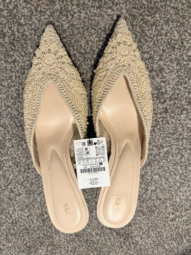 Zara womens beige beaded - womens,