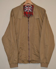Mens Tan Beige Original Harrington Jacket Mod Retro Scooter UK Size XL