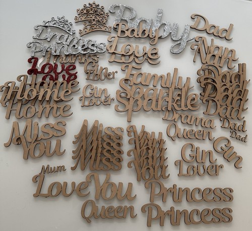 Wooden mdf words bargain - wooden,