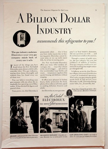 Electrolux 1934 vintage print - electrolux,