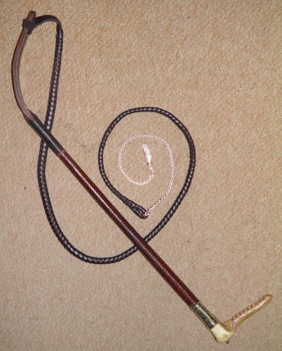 Vintage gents hunting whip - hunting,