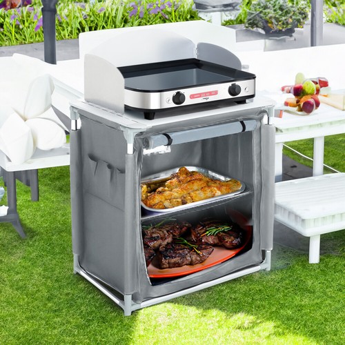 Aluminum outdoor kitchen stand - aluminum,