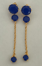 LES NEREIDES La Diamantine Royal Blue Dangle Earrings - New