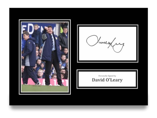 David leary signed photo - o'leary, a4