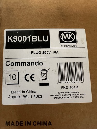 K9001 blu 16a - blu, 240v