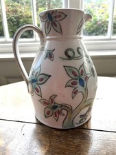 Vintage Buchan Portobello Scotland Stoneware 2 Litre Pitcher.Abstract Hand Paint