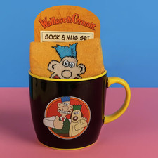 WALLACE & GROMIT Socks & Mug Set [Brand  New] Excellent Gift or Stocking Filler!