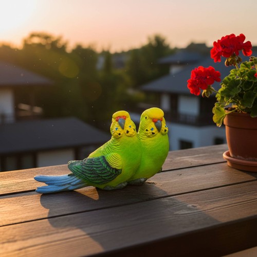 Resin parrot figurine - resin,