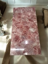 Rose Quartz Stone Sofa Center