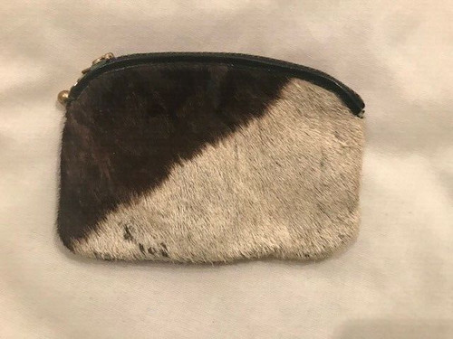 Vintage real zebra skin purse - zebra,