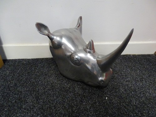 Large metal rhino - rhino, bust