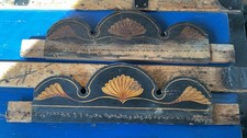Pair Antique PAINTED Folk Art
