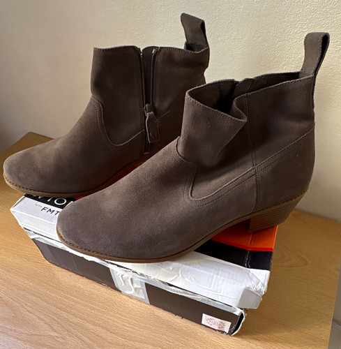 Evans grey suede ankle - grey,