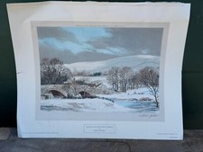 VINTAGE SIGNED PRINT BY MICHAEL D. BARNFATHER – 'THE BEAUTY OF WINTER, BOLTON BR