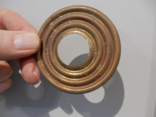 Art deco ribbed - , brass