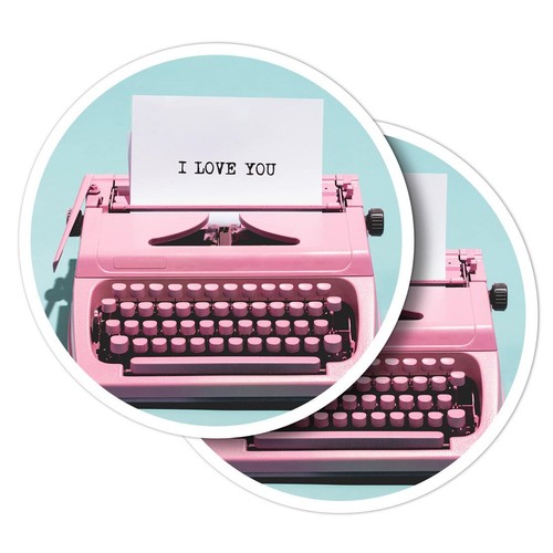 Vinyl stickers pink vintage - vinyl,