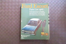 Mk1 Ford Escort Includes Twin Cam Parts List 1968/-