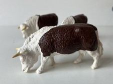 ⭐️ Vintage 1980 BRITAINS Plastic HEREFORD Bull Brown Cow