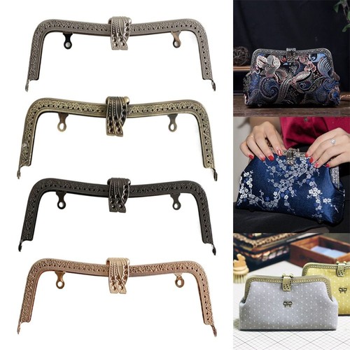 Metal purse frame kiss clasp - metal,