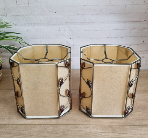 Vintage hexagonal amber - ,