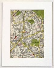 Antique 1940s London Map -