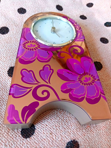 Next mirrored floral clock - next,