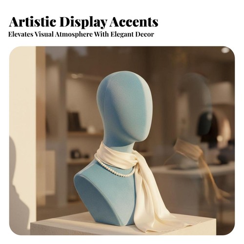 Velvet mannequin head - velvet,