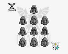 Hooded Skull Mask Heads - 28mm
