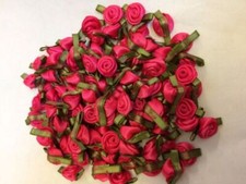 SMALL MINI SATIN RIBBON ROSE