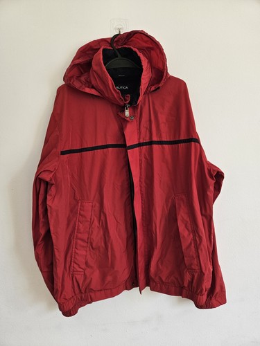Nautica red windbreaker jacket - windbreaker,