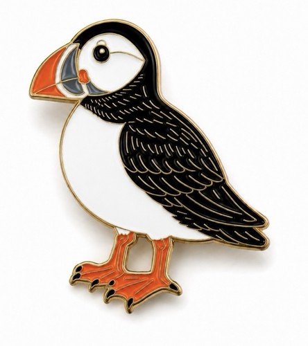 New puffin pin badge british - puffin,