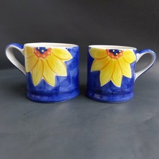 Whittard of Chelsea 2 x 200ml Sunflowers Coffee Tea Mugs
