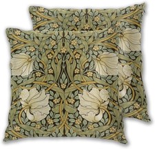 Cushion Cover William Morris Pimpernel Vintage Set of 2 Square Throw Pillow Cas