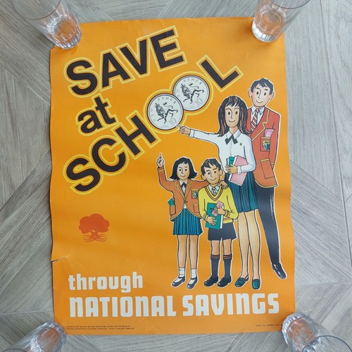 Vintage national saving - saving, poster